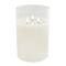 9" LED 3-Wick Flickering Glass & Wax Candle by Ashland®